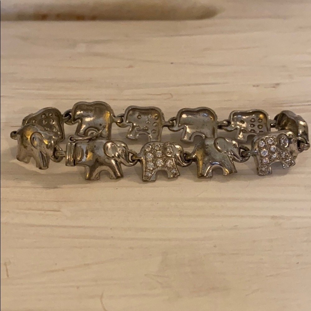 Sterling silver elephant bracelet
